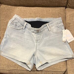 Time and Tru Light Blue Maternity Jean Shorts